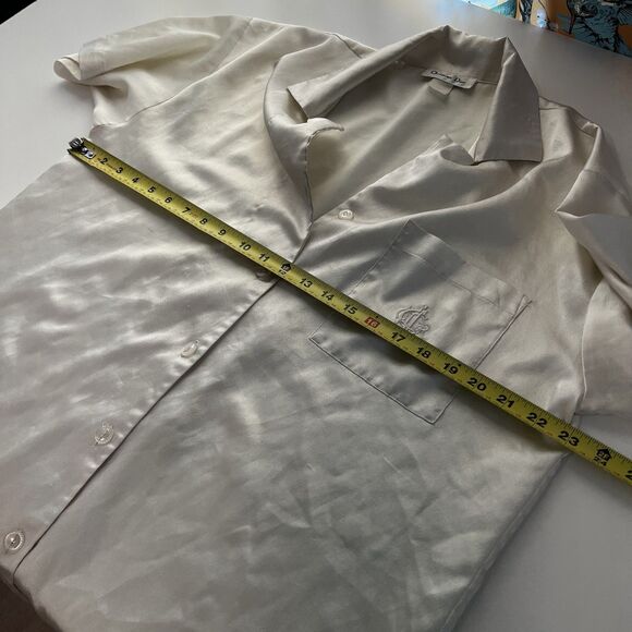 Christian Dior Lingerie Night Shirt Women’s M/L PJ Boyfriend Style Vintage - Picture 8 of 9